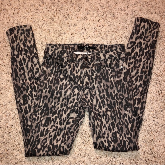 else Denim - Else Leopard Print Skinny Jeans